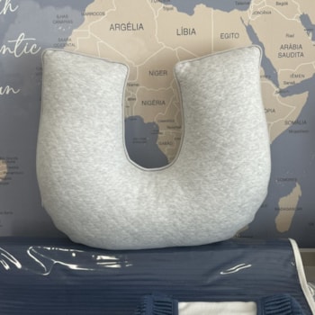 Imagem do produto Almofada de Amamentação em Malha Jaquard Cinza Mescla