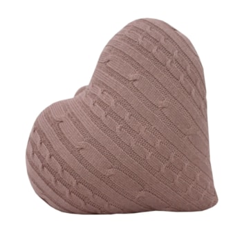 Segunda imagem do produto Almofada Decorativa Creative Tricot Coração Sobreposto Rose