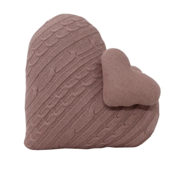 Imagem do produto Almofada Decorativa Creative Tricot Coração Sobreposto Rose