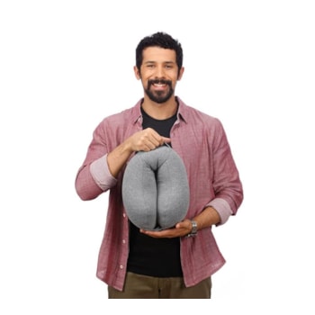 Imagem do produto Almofada Fom De Pescoço Flex Cinza - FOM