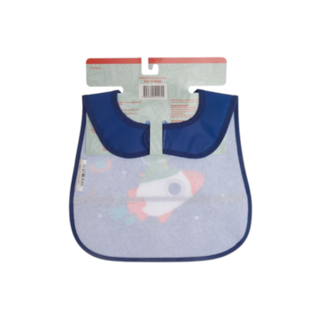 Segunda imagem do produto Babador de Silicone com Bolso Pega Migalhas Astronauta - Kouii