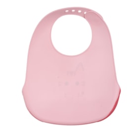 Segunda imagem do produto Babador de Silicone Pega Migalhas Gato Mia Rosa - Kouii