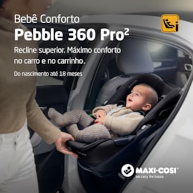 Segunda imagem do produto Bebê Conforto Pebble 360 Pro² com Base Family Fix Essential Black - Maxi-Cosi