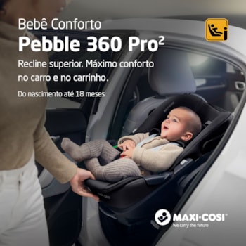Segunda imagem do produto Bebê Conforto Pebble 360 Pro² com Base Family Fix Essential Black - Maxi-Cosi