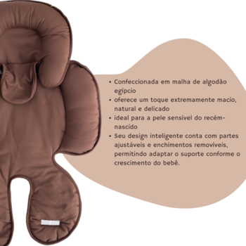 Segunda imagem do produto Bebê Fofo Almofada Malha Liso Marrom - D'Bella