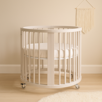 Imagem do produto Berço Crescer Redondo Multifuncional Amêndoa - Sleeper