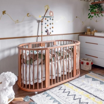 Imagem do produto Berço Crescer Redondo Multifuncional Madeira Jequitibá