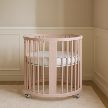 Imagem do produto Berço Crescer Redondo Multifuncional Rosa - Sleeper