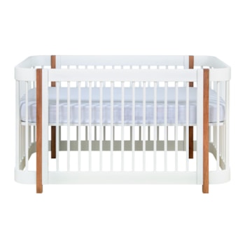 Segunda imagem do produto Berço Liege Branco com Madeira Multifuncional - Sleeper