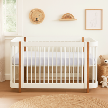 Imagem do produto Berço Liege Multifuncional Branco com Madeira