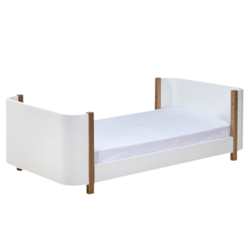 Segunda imagem do produto Berço Mini Cama Kazan Branco com Madeira - Sleeper