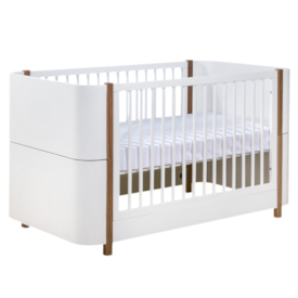 Imagem do produto Berço Mini Cama Kazan Branco com Madeira - Sleeper