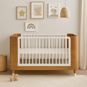 Imagem do produto Berço Penza Madeira com Grade Branca - Sleeper
