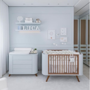 Imagem do produto Berço Zenica Branco com Grade em Madeira Pés Fixos  - Sleeper