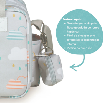 Segunda imagem do produto Bolsa de Maternidade Sacola Térmica Nuvem Cinza 12NUV206 - Masterbag