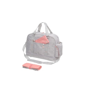 Imagem do produto Bolsa do Bebê Maternidade Cinza com Trocador Portátil - Todo Dia