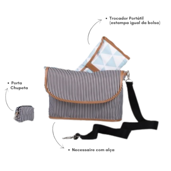 Segunda imagem do produto Bolsa Rebeca Manhattan Azul Sofia - Masterbag