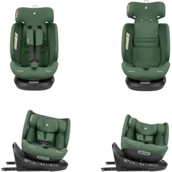 Segunda imagem do produto Cadeira de Carro Isofix I-Hike 360 (40 a 150cm) Army Green - Kikka Boo