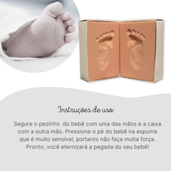 Segunda imagem do produto Caixa de Recordação Primeira Pegada do Bebê