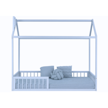 Imagem do produto Cama Casinha Montessoriana Solteiro Cork Azul - Sleeper