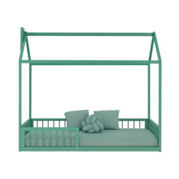 Imagem do produto Cama Casinha Montessoriana Solteiro Cork Verde - Sleeper