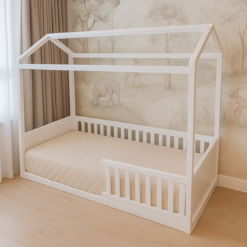 Imagem do produto Cama Montessoriana Fazenda Casinha Branca - Kartoon
