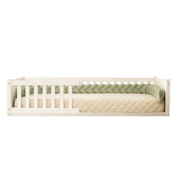 Segunda imagem do produto Cama Montessoriana Fazenda Cercadinho Branco - Kartoon