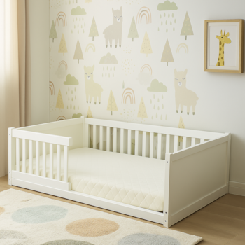 Imagem do produto Cama Montessoriana Fazenda Cercadinho Plus Branca - Kartoon