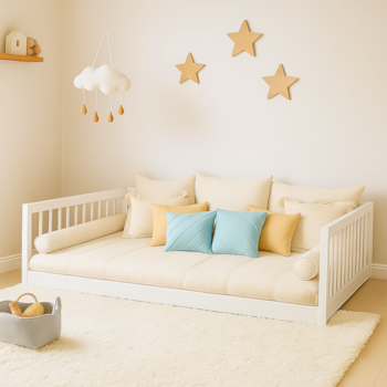 Imagem do produto Cama Montessoriana Nantes Casal Branca - Sleeper