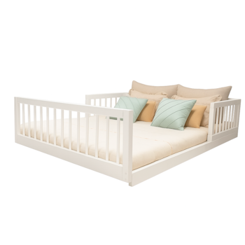Segunda imagem do produto Cama Montessoriana Nantes Casal Branca - Sleeper