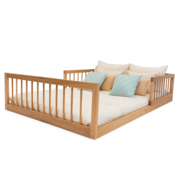 Segunda imagem do produto Cama Montessoriana Nantes Casal Madeira Jequitibá - Sleeper
