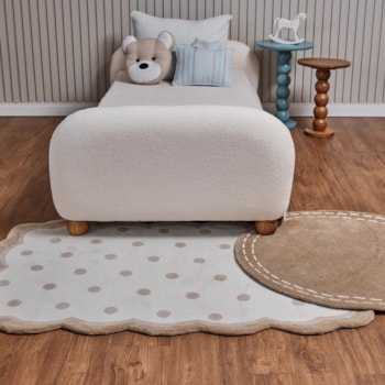 Imagem do produto Cama Moon Infantil Estofada Bouclê com Colchão - Stillen
