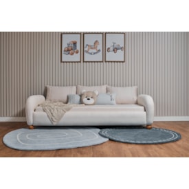 Segunda imagem do produto Cama Moon Infantil Estofada Bouclê com Colchão - Stillen