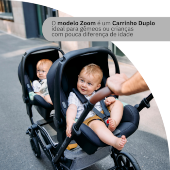 Segunda imagem do produto Carrinho de Bebê Gêmeos Zoom Ink - Abc Design