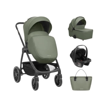Imagem do produto Carrinho de Bebê Travel System 4 em 1 Modena Army Green - Kikka Boo