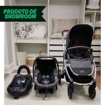 Imagem do produto Carrinho TS Samba Diamond c/ Bebê Conforto e Base Isofix Tulip Asphalt - ABC Design - Showroom