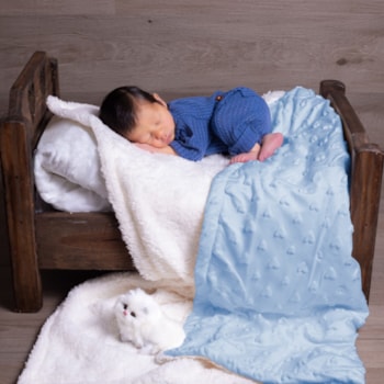 Segunda imagem do produto Cobertor Plush com Sherpa Hearts