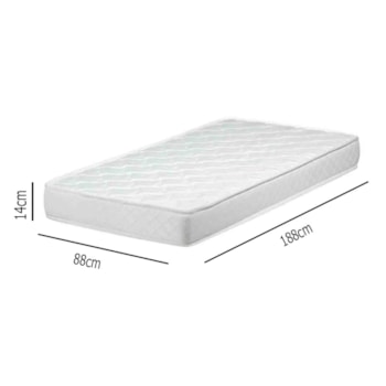Segunda imagem do produto Colchão Cleide Cama Solteiro 1,88x0,88x0,14 cm - D33