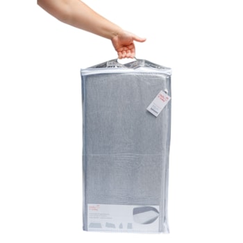 Segunda imagem do produto Colchonete Portátil para Berço Desmontável Cinza - D'Bella