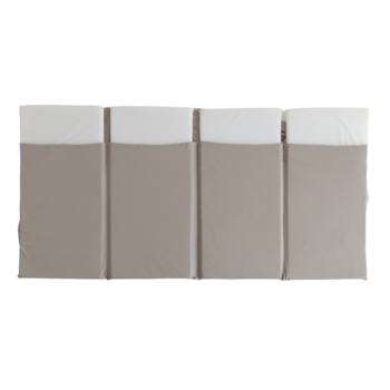 Segunda imagem do produto Colchonete Portátil para Berço Desmontável em Lycra Cinza 120x65cm - D'Bella