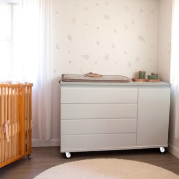 Imagem do produto Cômoda Badá BAD-471 com 4 Gavetas e 1 Porta com Rodízios