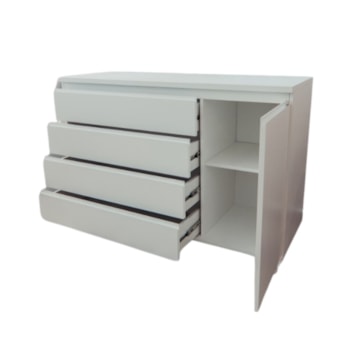 Segunda imagem do produto Cômoda Badá com 4 Gavetas e 1 Porta Pés Fixos