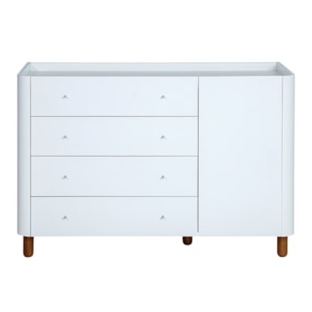 Imagem do produto Cômoda Sochi Branca com 4 Gavetas e 1 Porta