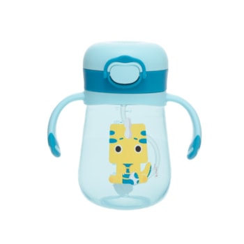 Segunda imagem do produto Copo Infantil com Alça e Canudo Filhotiis Dino Ino 300ml