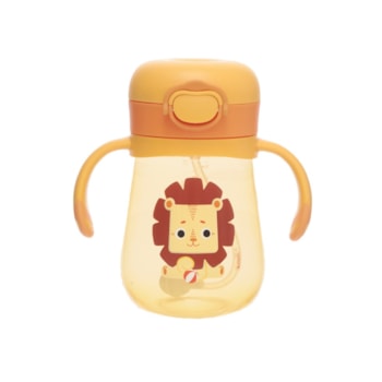 Segunda imagem do produto Copo Infantil com Alça e Canudo Filhotiis Leão Léo 300ml
