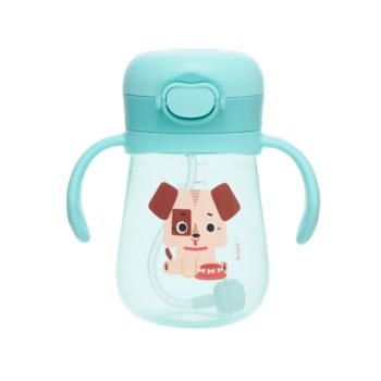 Segunda imagem do produto Copo Infantil com Alça e Canudo Filhotiis Théo 300ml