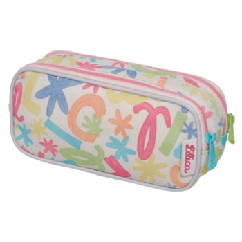 Segunda imagem do produto Estojo Duplo Lilica Ripilica Lovit Florescer - Branco e Rosa