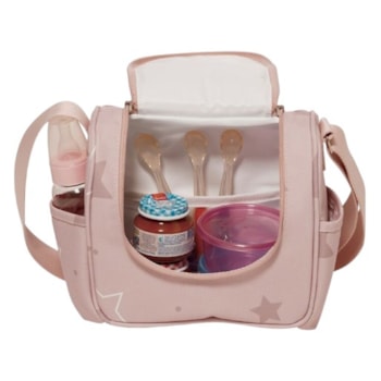 Segunda imagem do produto Frasqueira Térmica Emy Baby Estrelas Rosê - Masterbag