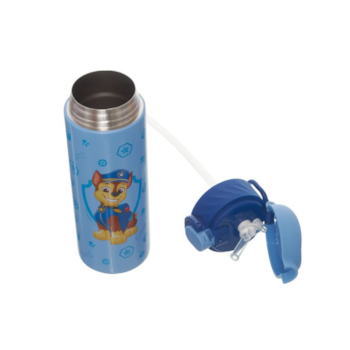 Segunda imagem do produto Garrafa Térmica em Inox 400ml Patrulha Canina Chase - Kouii