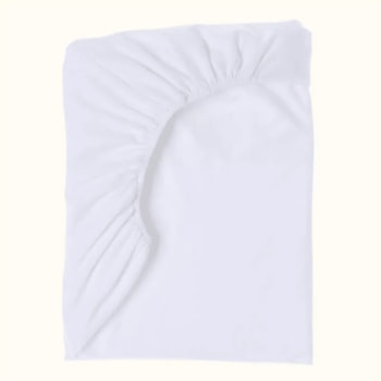 Segunda imagem do produto Kit 2 Lençóis e 2 Fronhas Berço Fases  Kartoon 1ª Fase Branco - Era Uma Vez